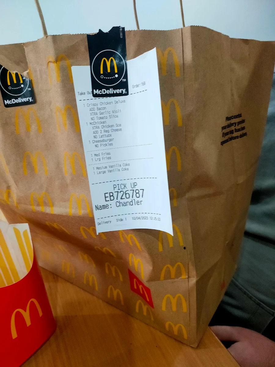 Menu, McDonald's Clyde