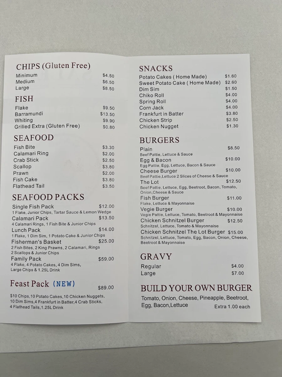 Menu, Sale Red Rose Cafe