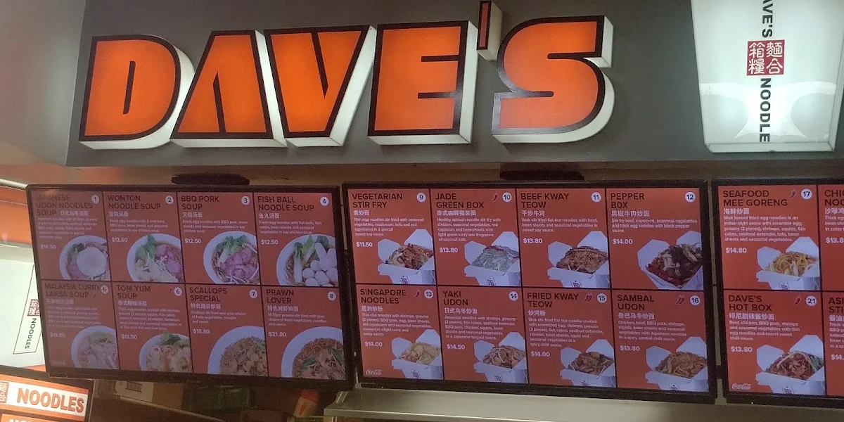 Menu, Morty's Food Court