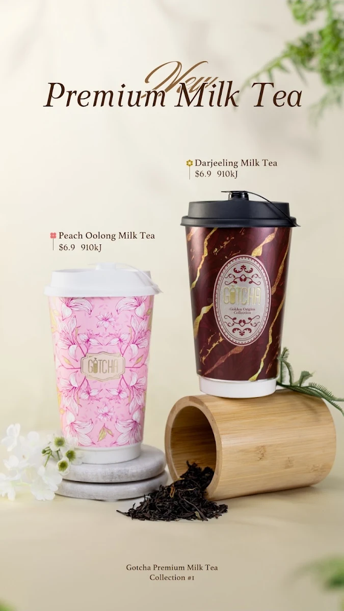 Menu, Gotcha Fresh Tea - Eastland