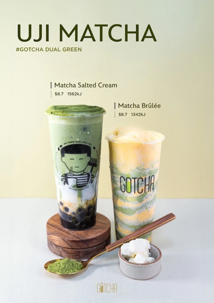 Menu, Gotcha Fresh Tea - Eastland