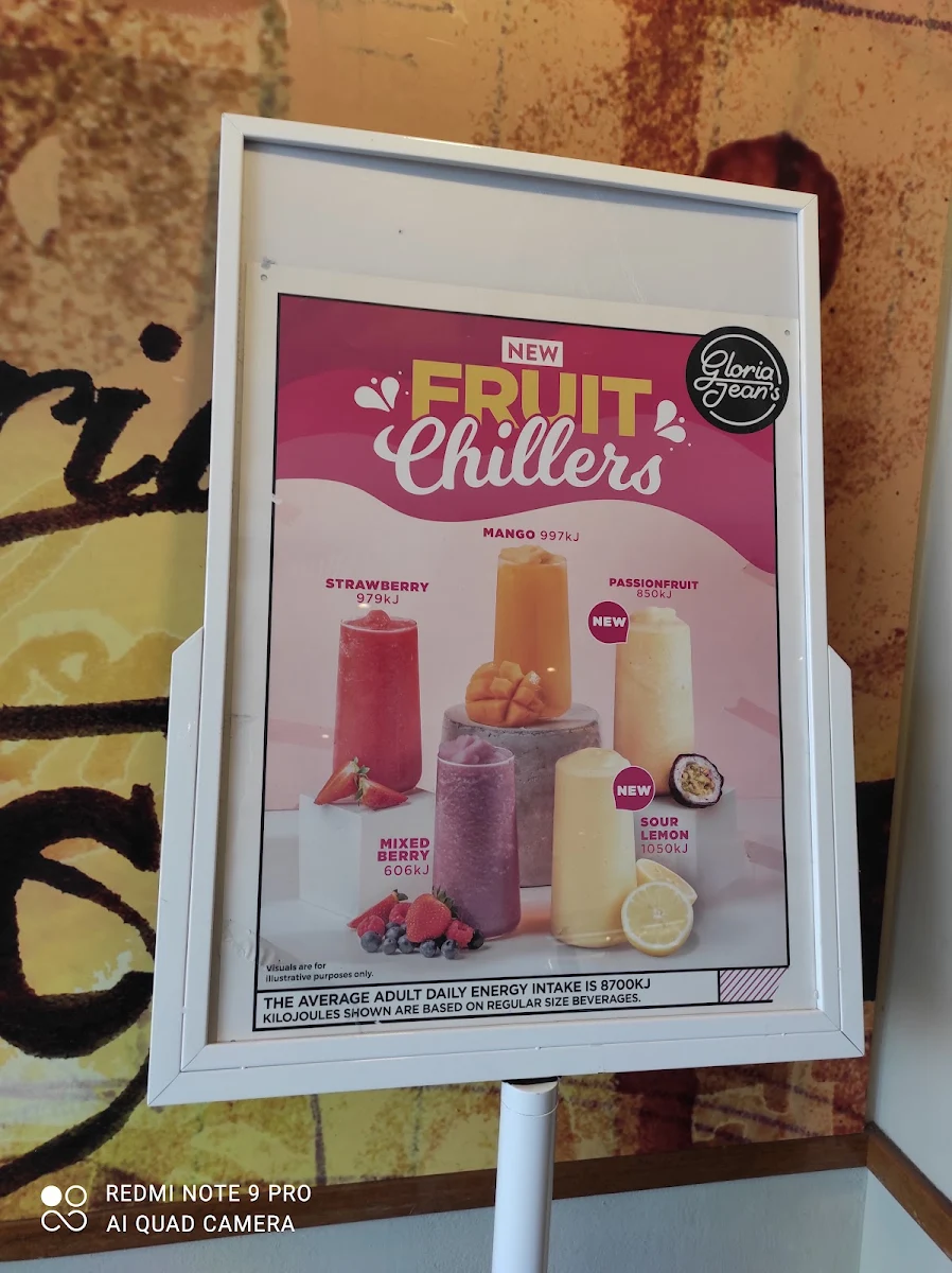 Menu, Gloria Jean's Coffees Strathfield NSW 2135