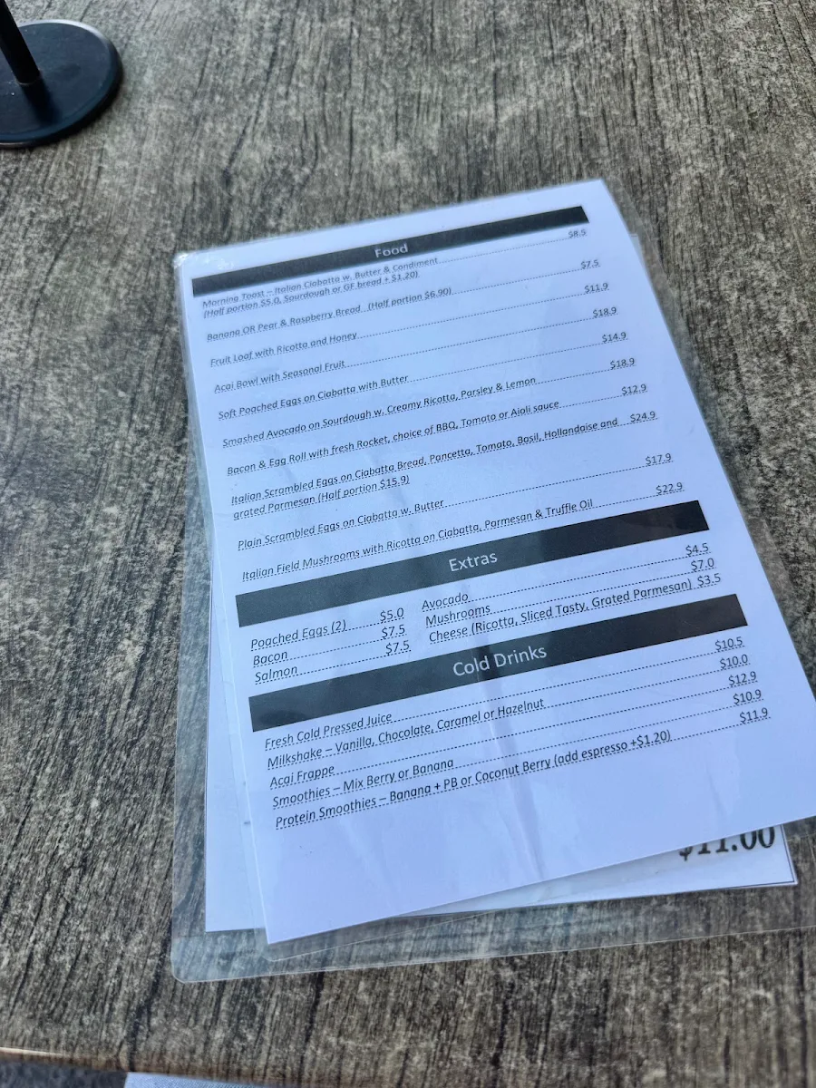 Menu, Queen K Espresso Dee Why