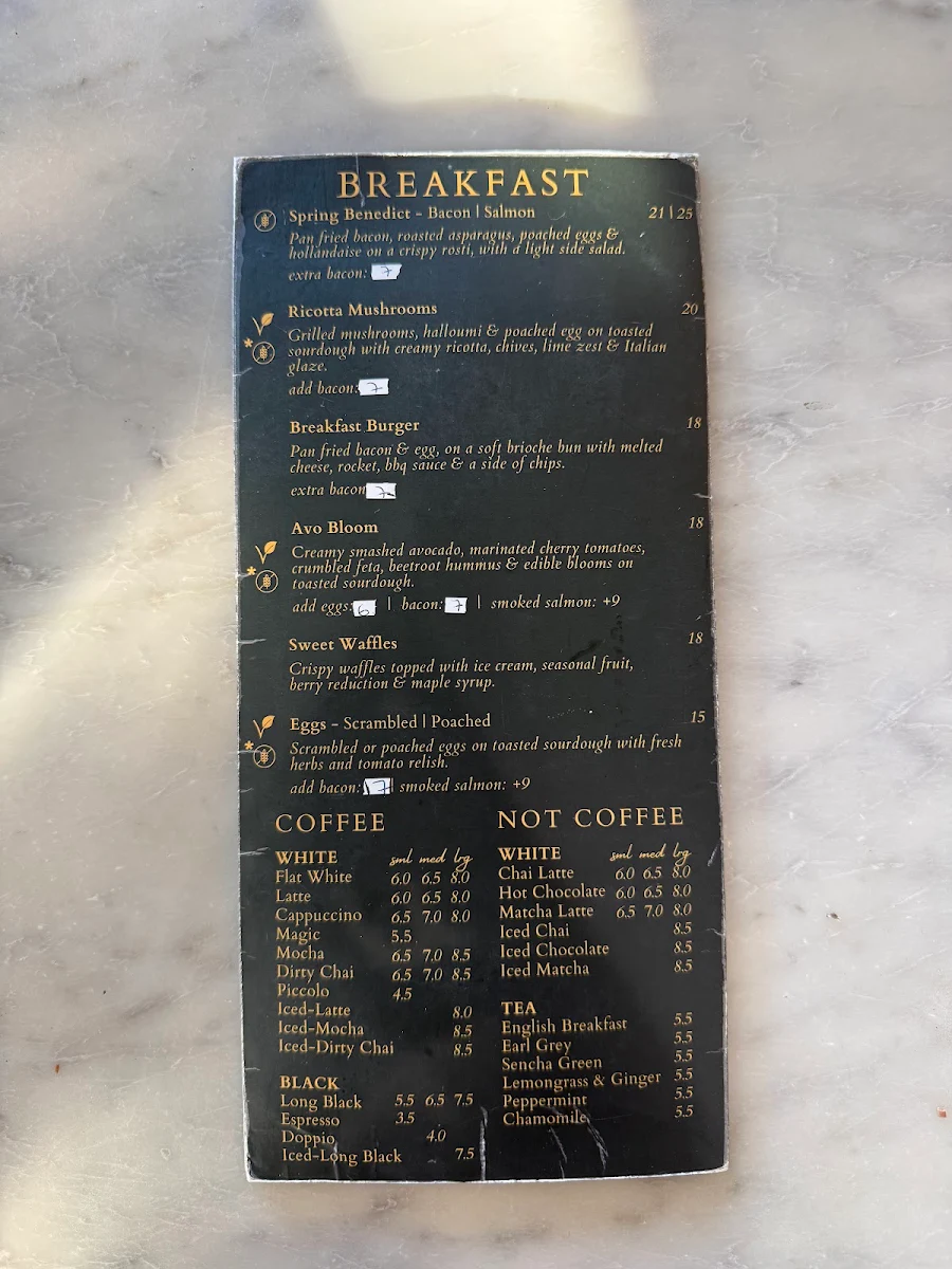 Menu, The Brass