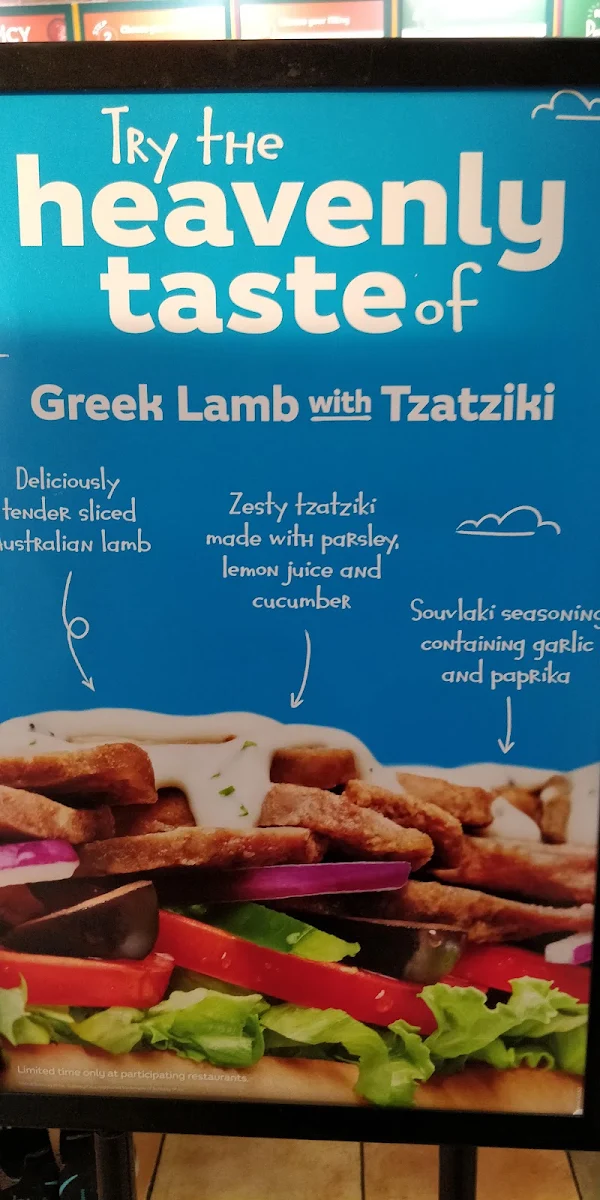 Menu, Subway