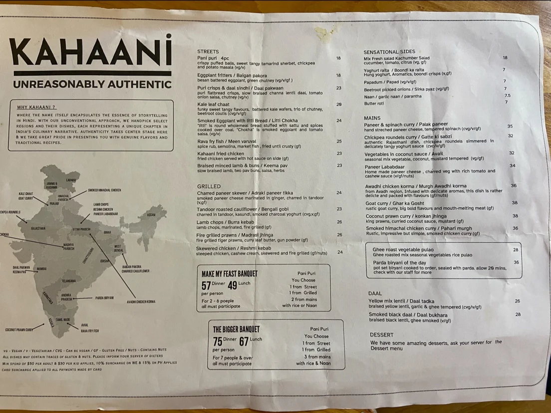 Menu, Kahaani