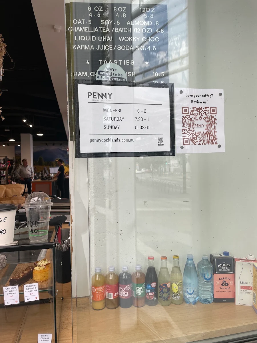 Menu, Penny Docklands