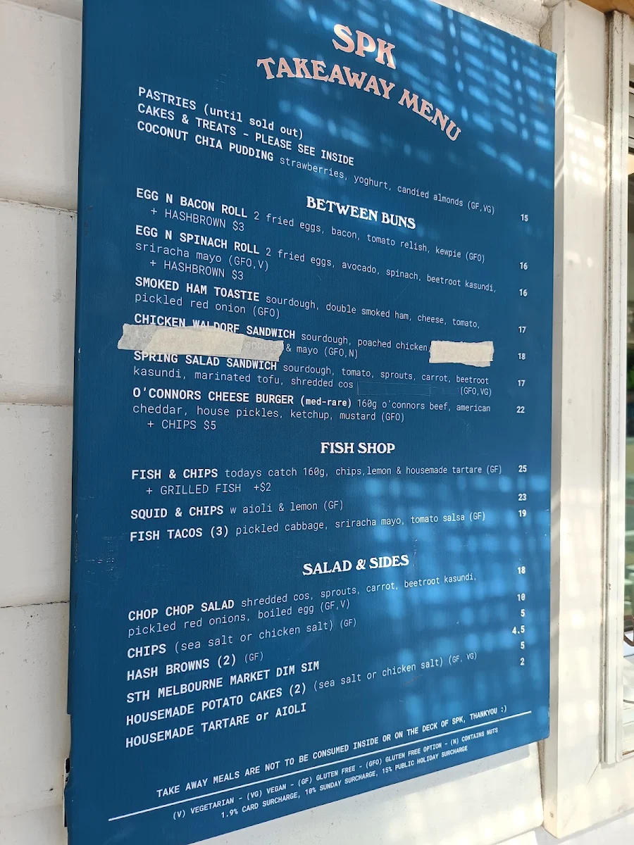Menu, SPK Kiosk + Bar
