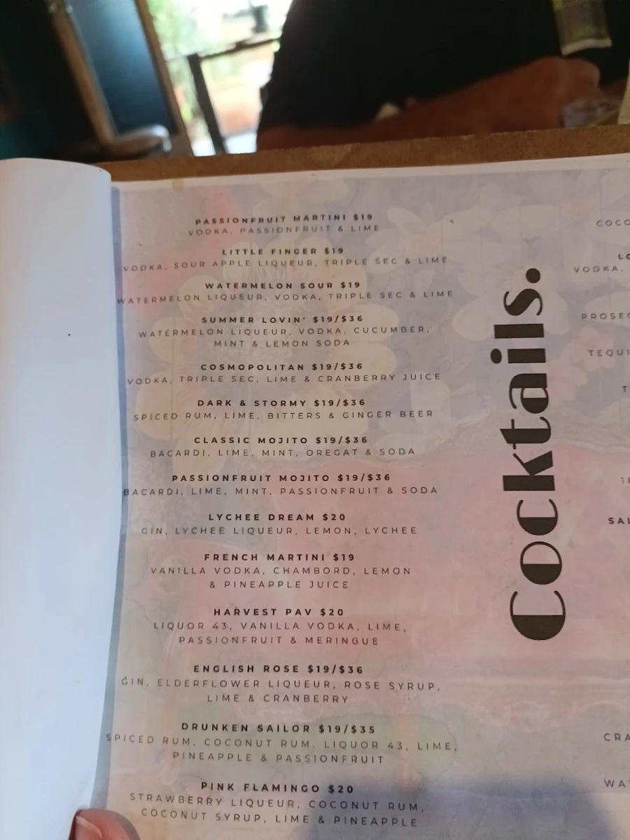 Menu, Harvest Milton