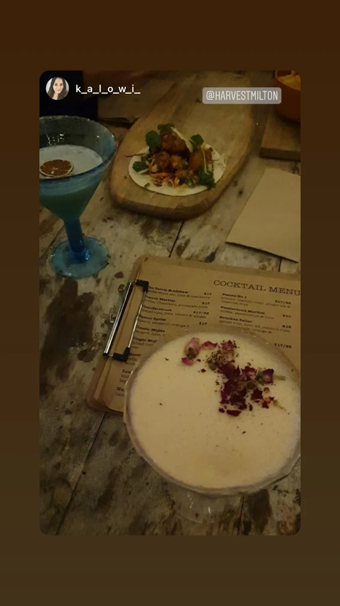 Menu, Harvest Milton