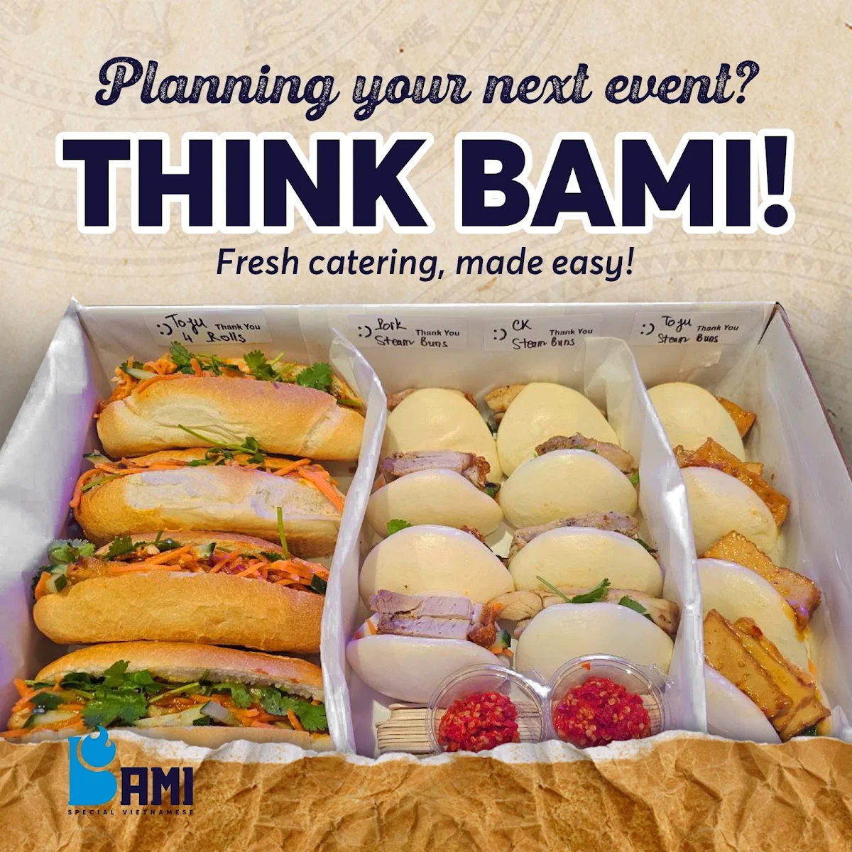 Menu, Bami Gilles Plains