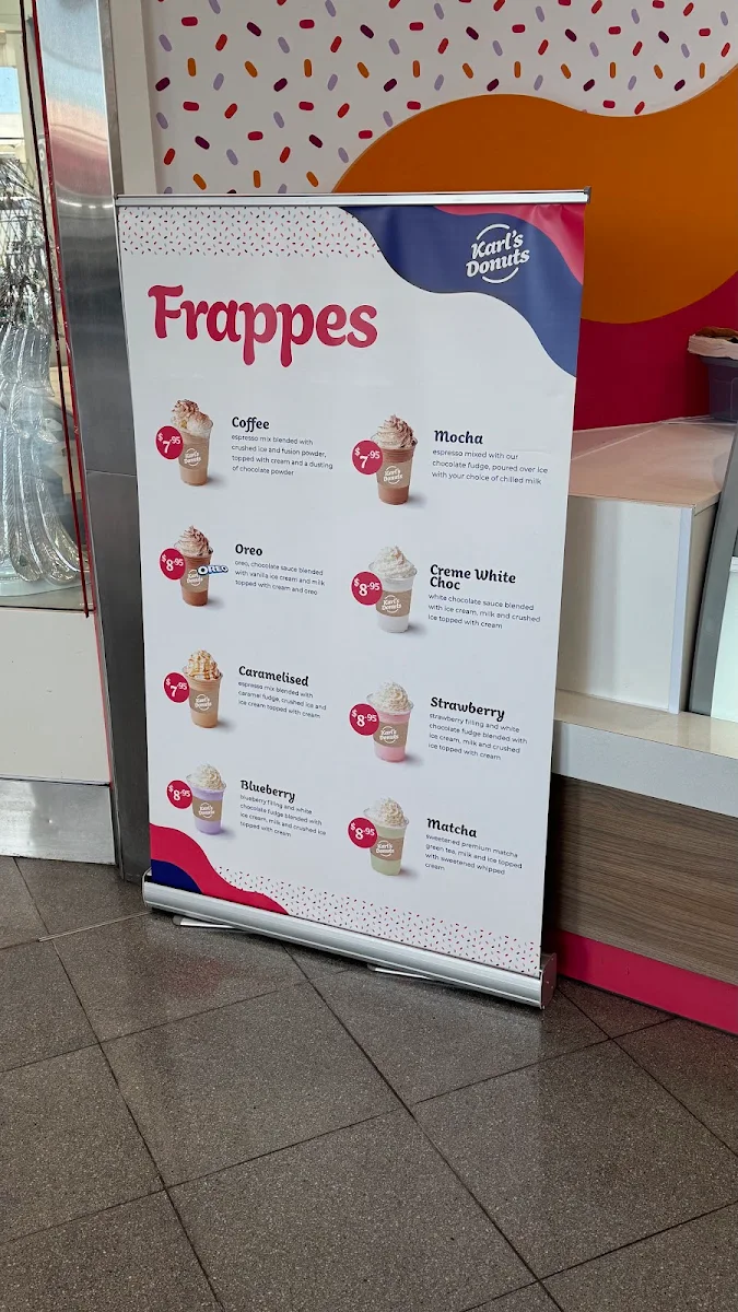 Menu, Karl's Donuts
