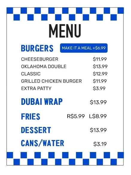 Menu, Pickle