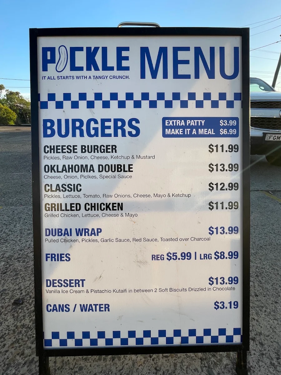 Menu, Pickle
