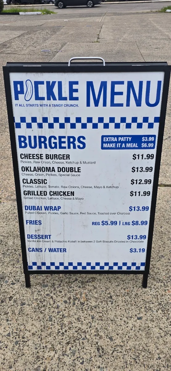 Menu, Pickle