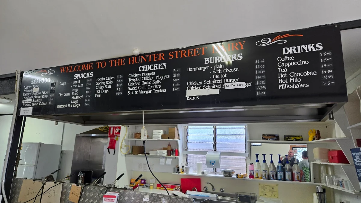 Menu, The Hunter Street Dairy