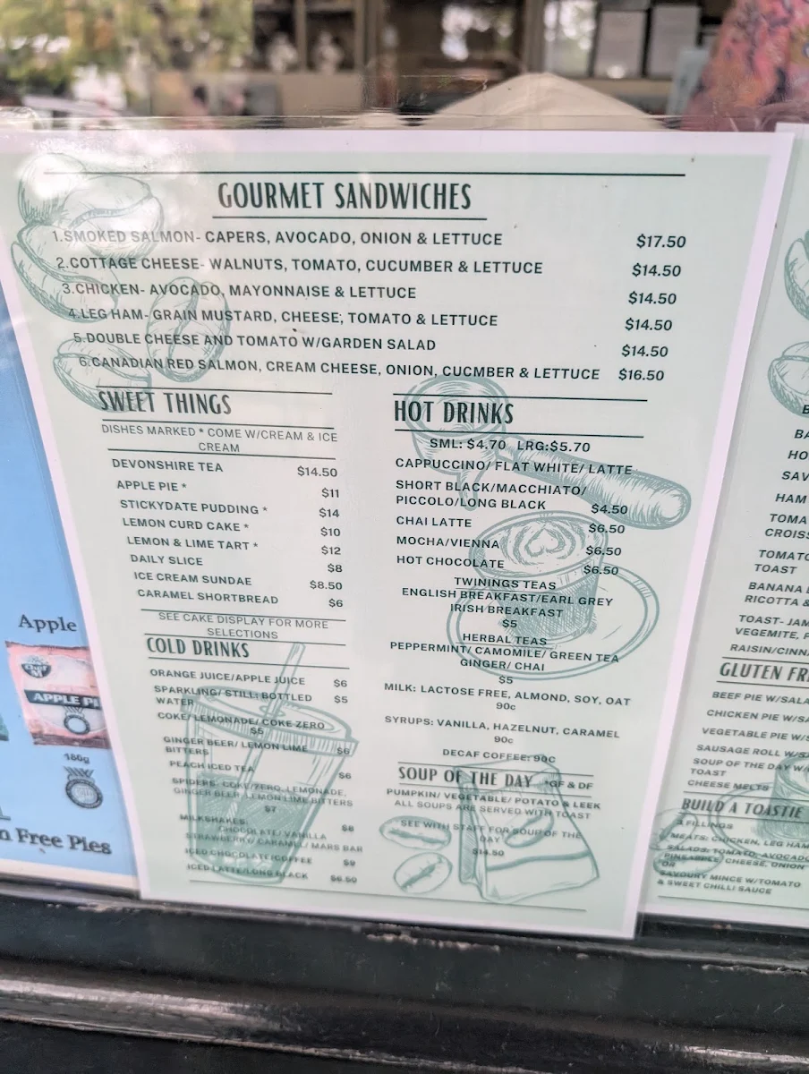 Menu, Landseer's Of Leura