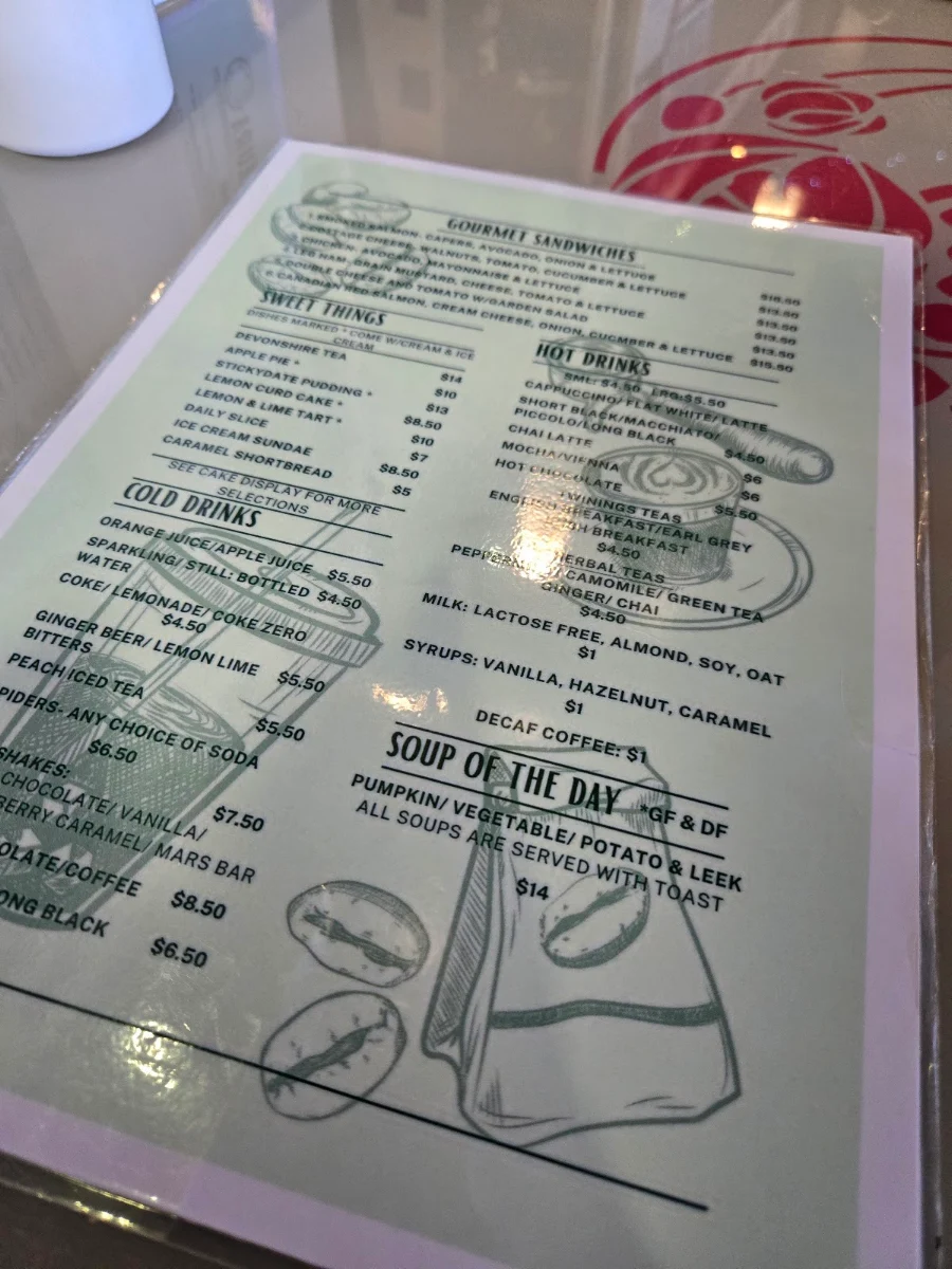 Menu, Landseer's Of Leura