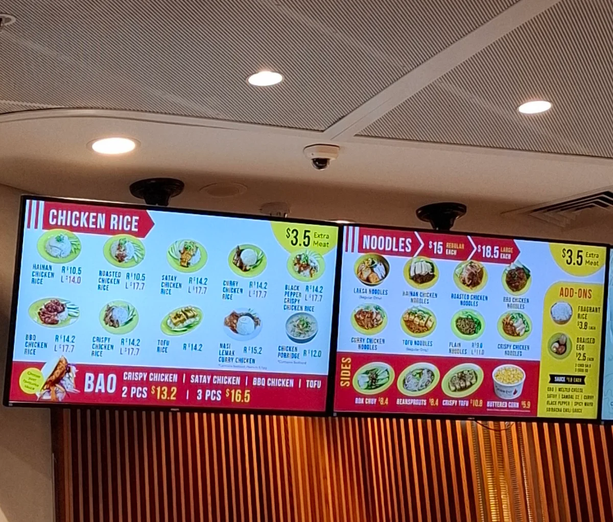 Menu, Chicken Rice Corner (Raine Square)
