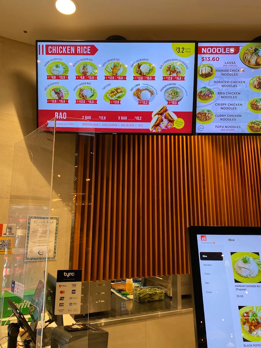 Menu, Chicken Rice Corner (Raine Square)