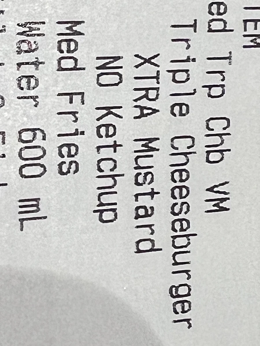 Menu, McDonalds Ormeau South