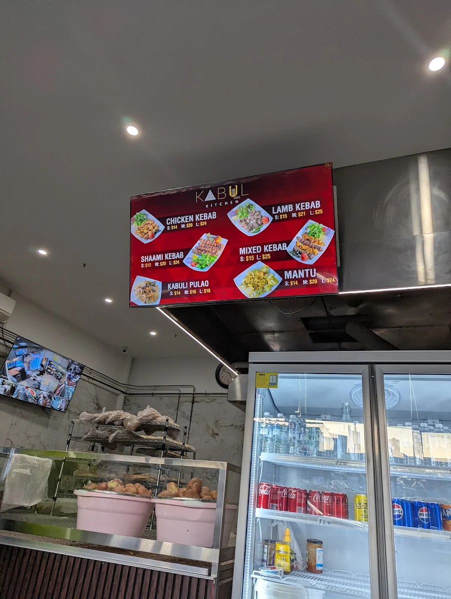Menu, Kabul Kitchen VIC