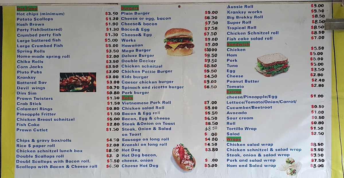 Menu, Desas Take Away & Vietnamese