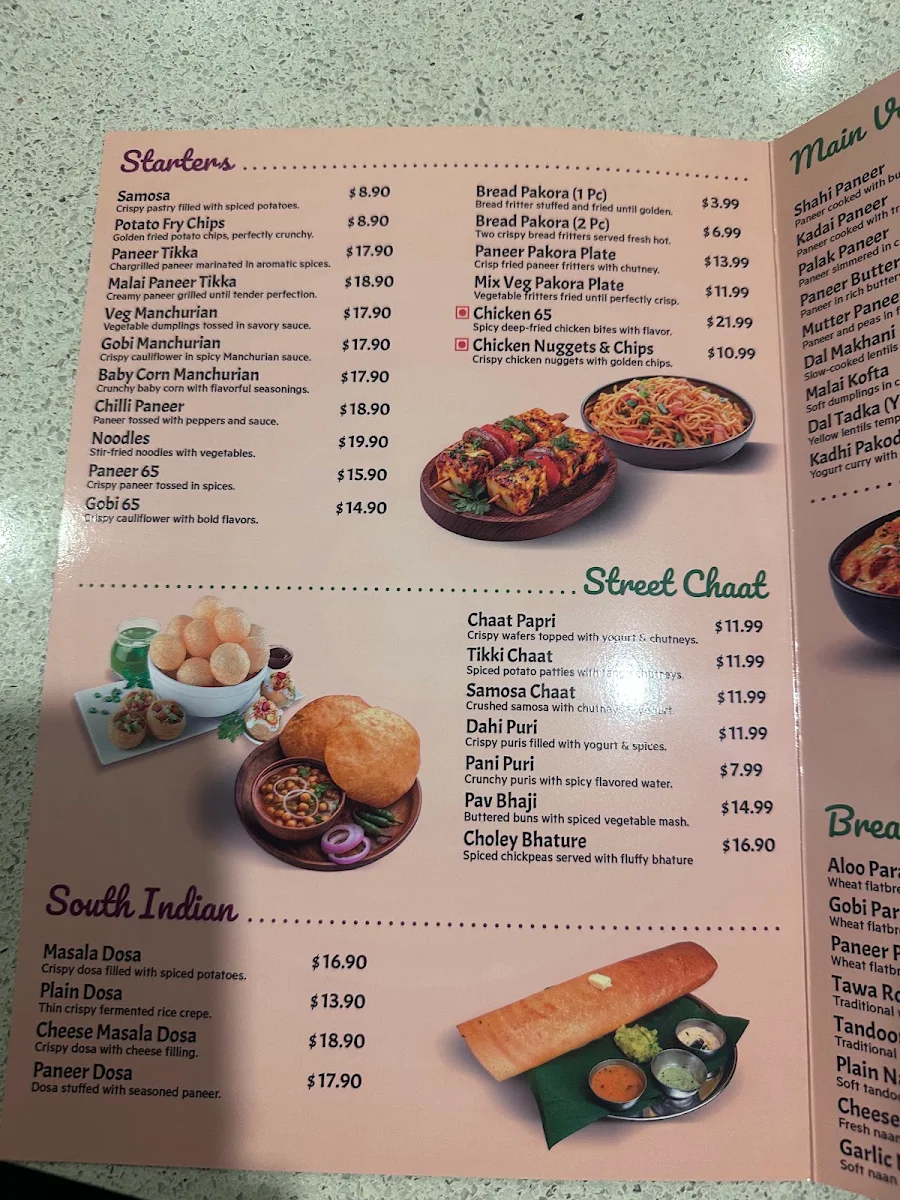 Menu, Royal Indian Restaurant