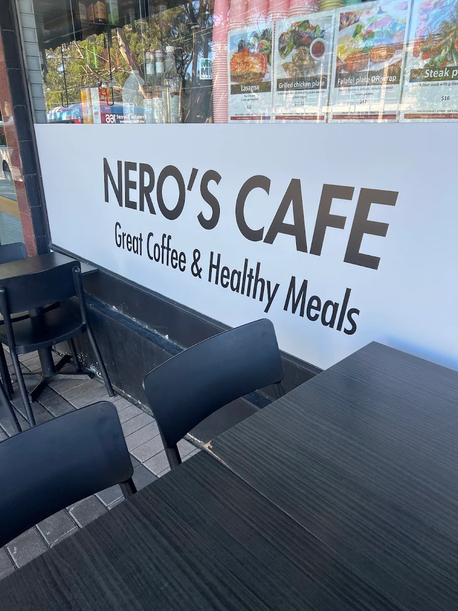 Menu, Nero's Cafe & Espresso