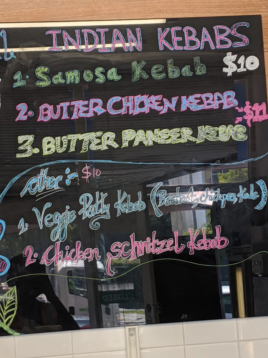 Menu, Moorabbin Kebab