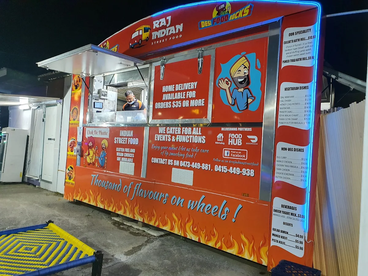 Menu, Raj Indian Street Food