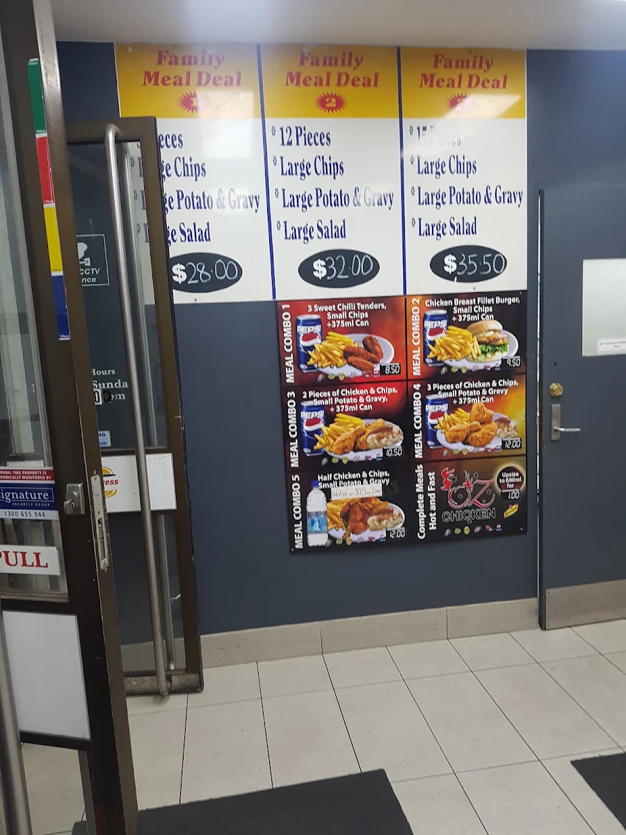 Menu, OZ Chicken