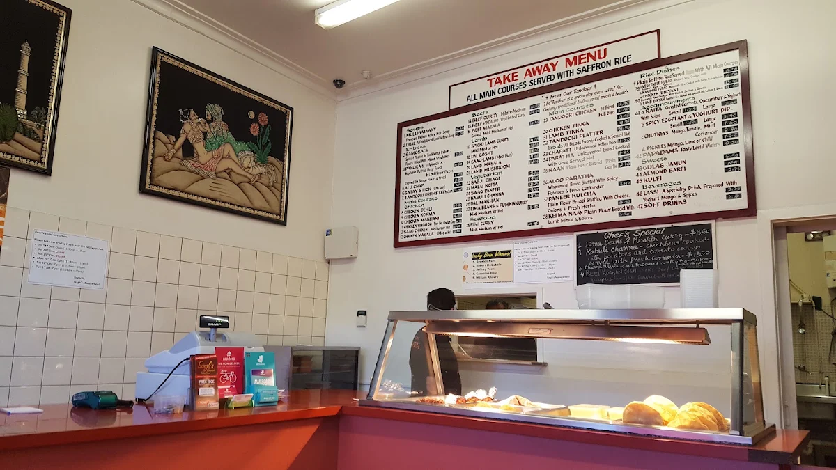 Menu, Singh's Indian Take Away Food