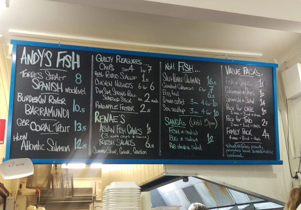 Menu, Tobin Fish Tales