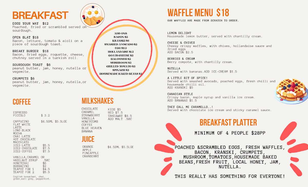 Menu, MORGAN'S BAR & GRILL