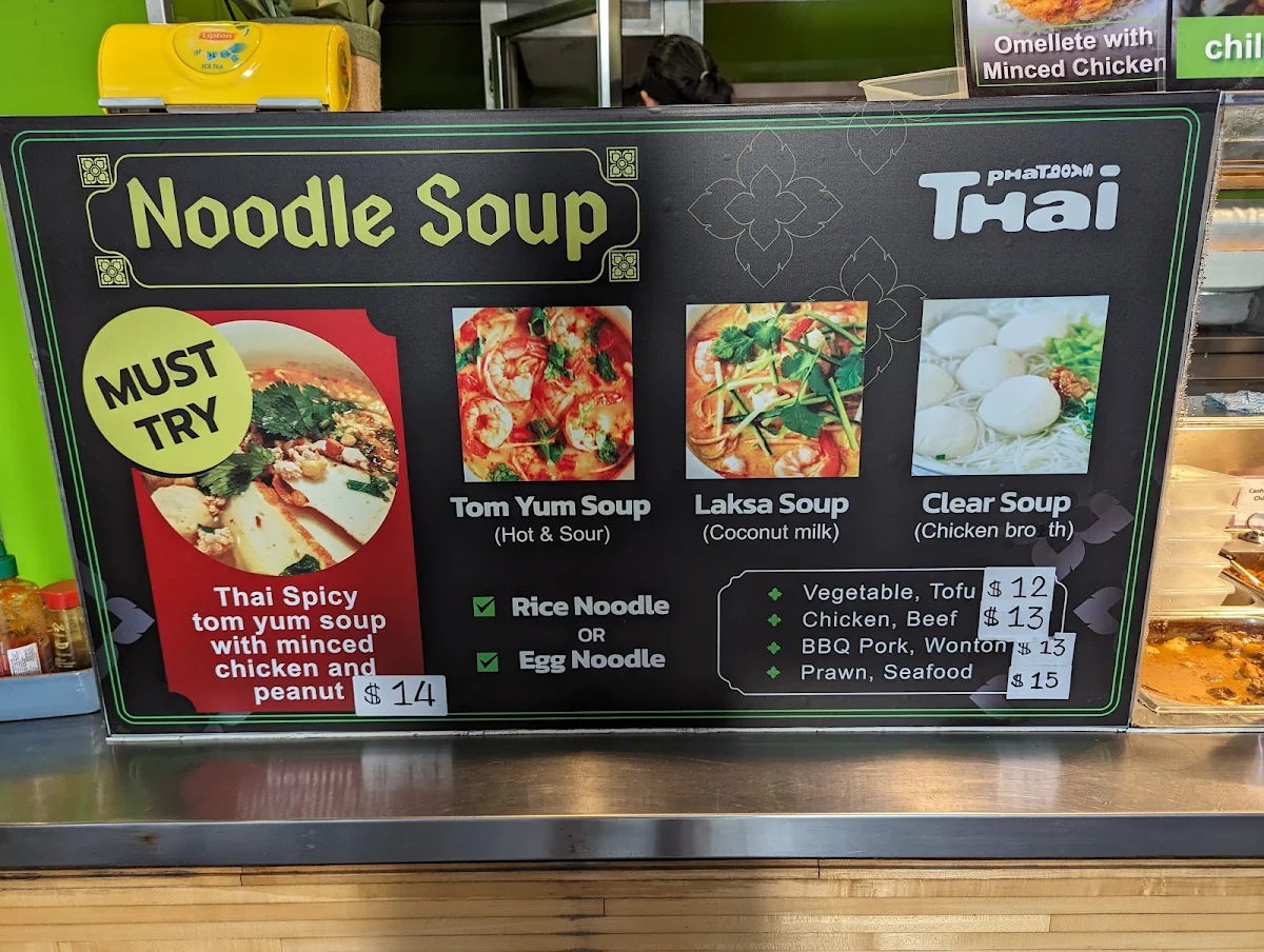 Menu, Phat Boys Thai Takeaway