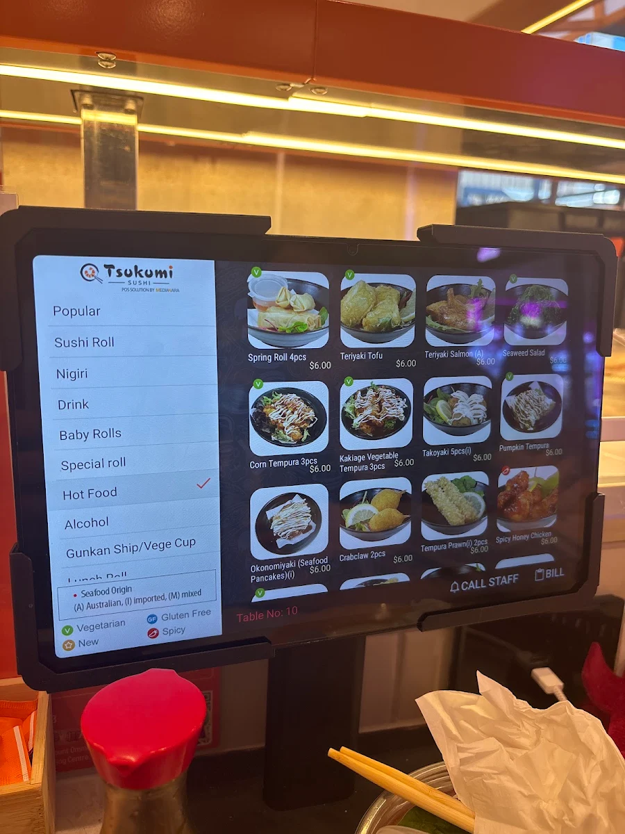 Menu, Tsukumi Sushi Mt Ommaney