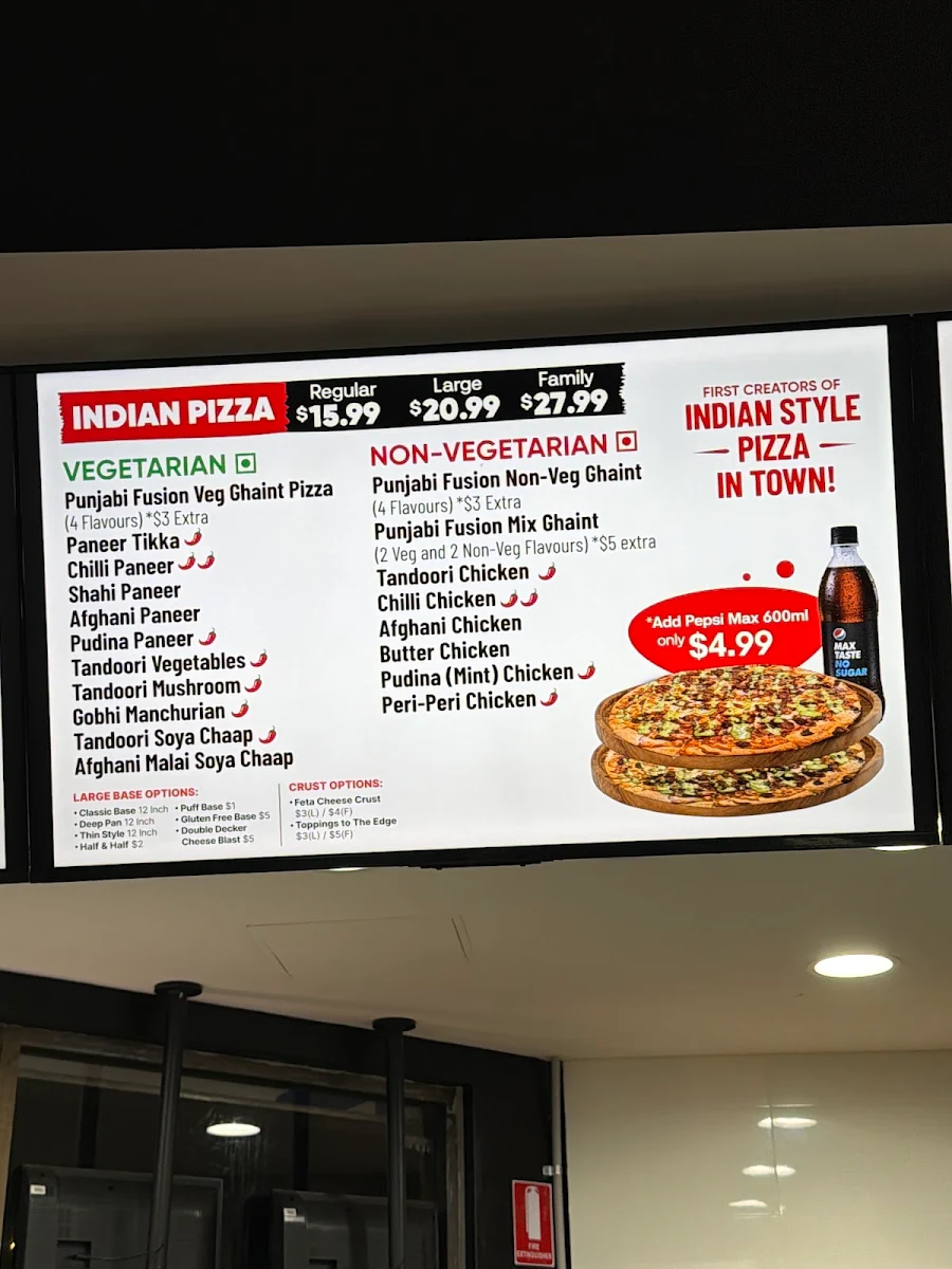 Menu, Monty’s Pizza Riverstone