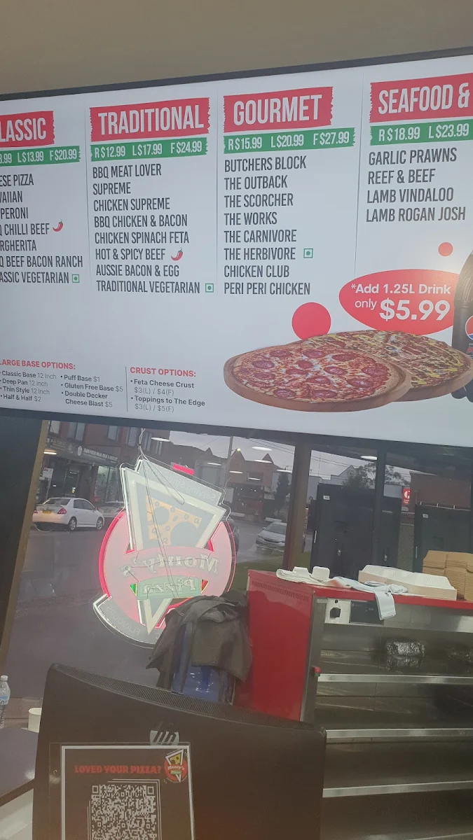 Menu, Monty’s Pizza Riverstone