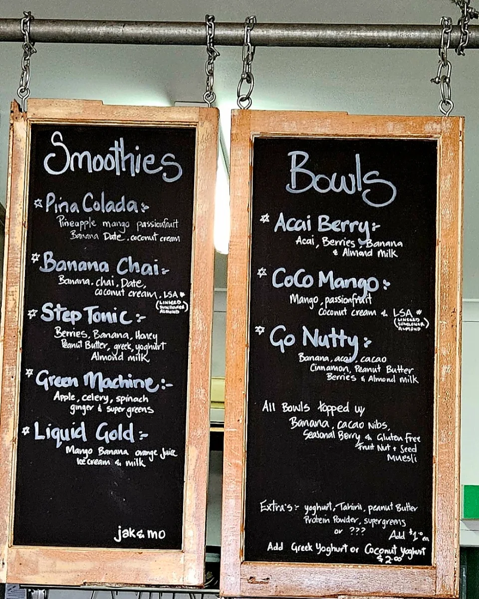 Menu, jak & Mo Taste Co