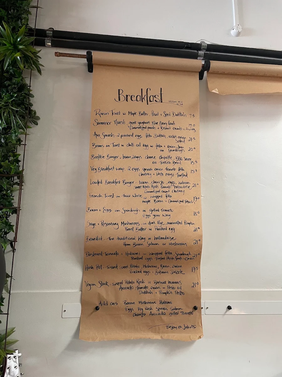 Menu, jak & Mo Taste Co
