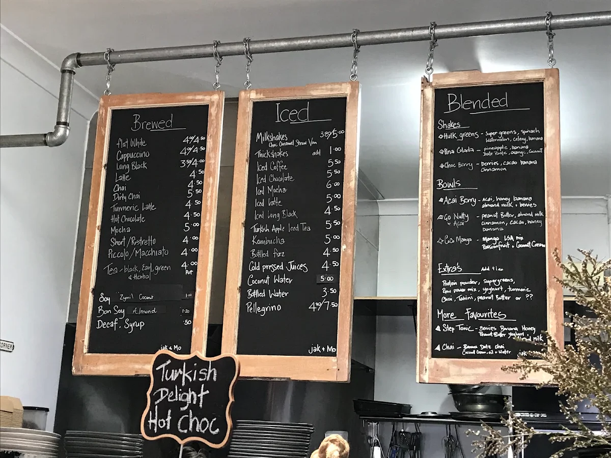 Menu, jak & Mo Taste Co