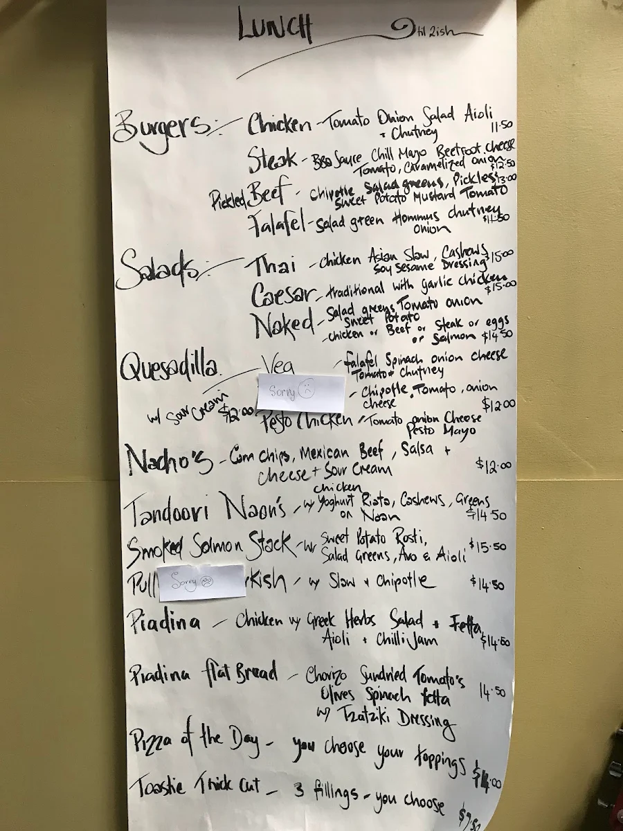Menu, jak & Mo Taste Co