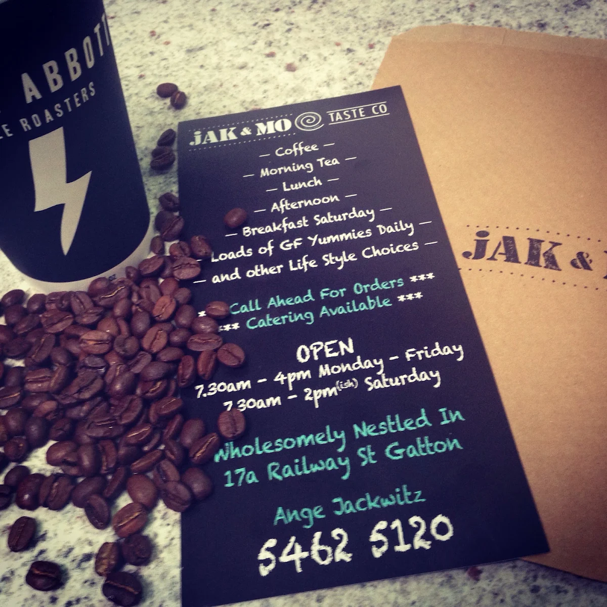 Menu, jak & Mo Taste Co