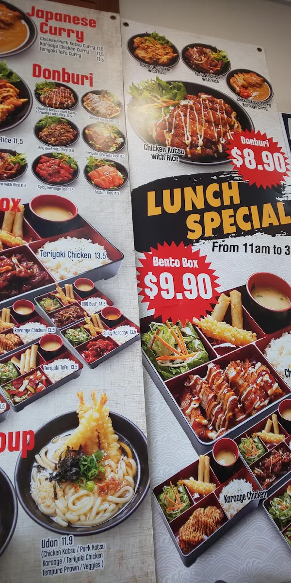 Menu, Koko Sushi
