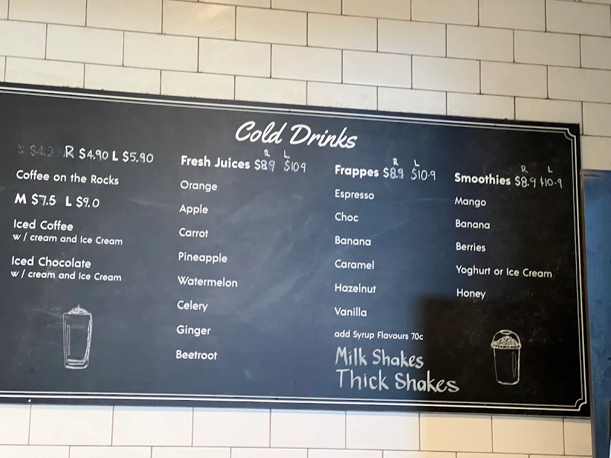 Menu, Coffee Guru Vincentia