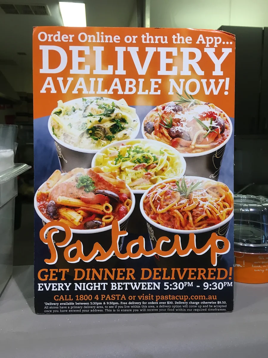 Menu, Pastacup