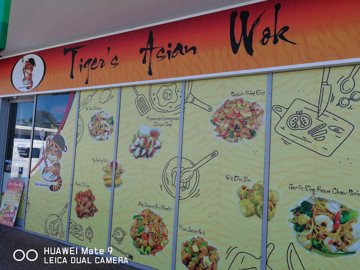 Menu, Tiger’s Asian Wok