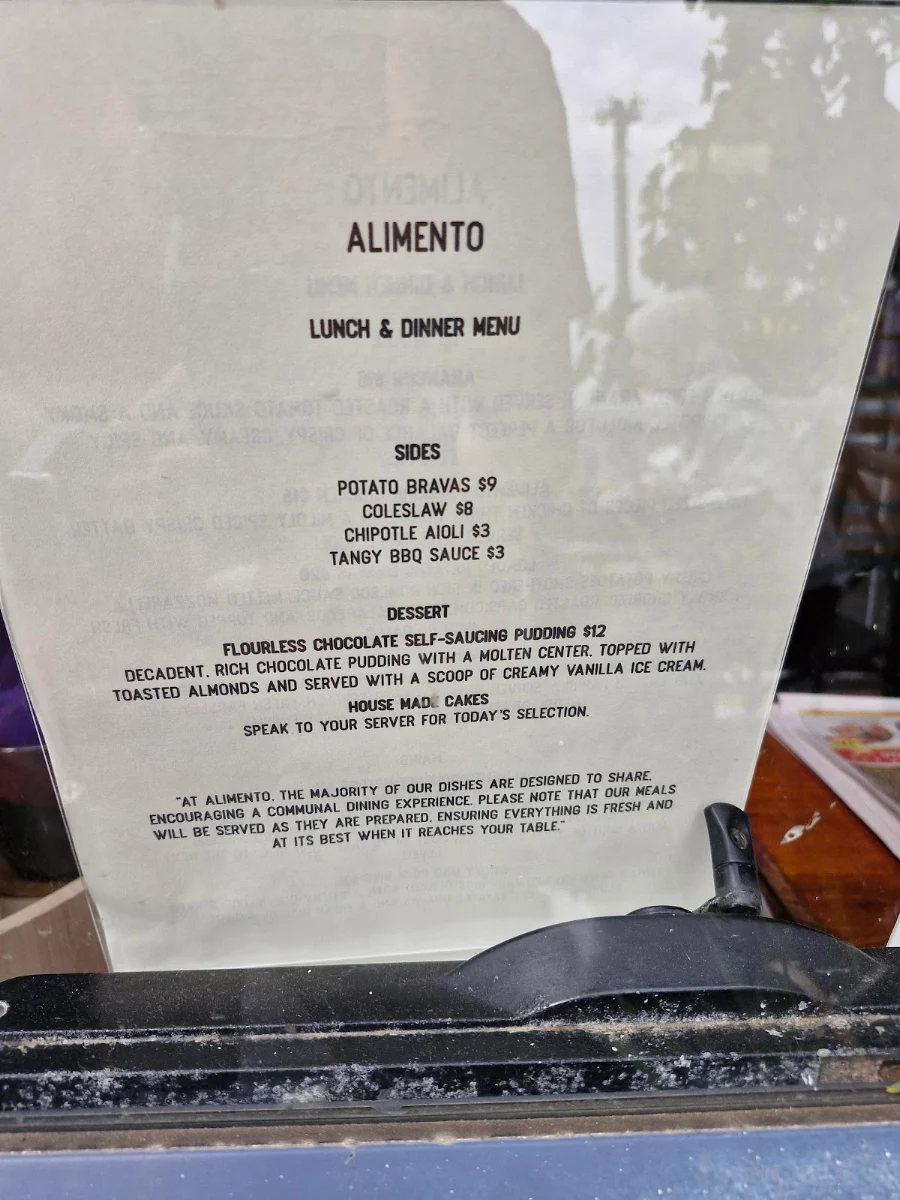Menu, Alimento