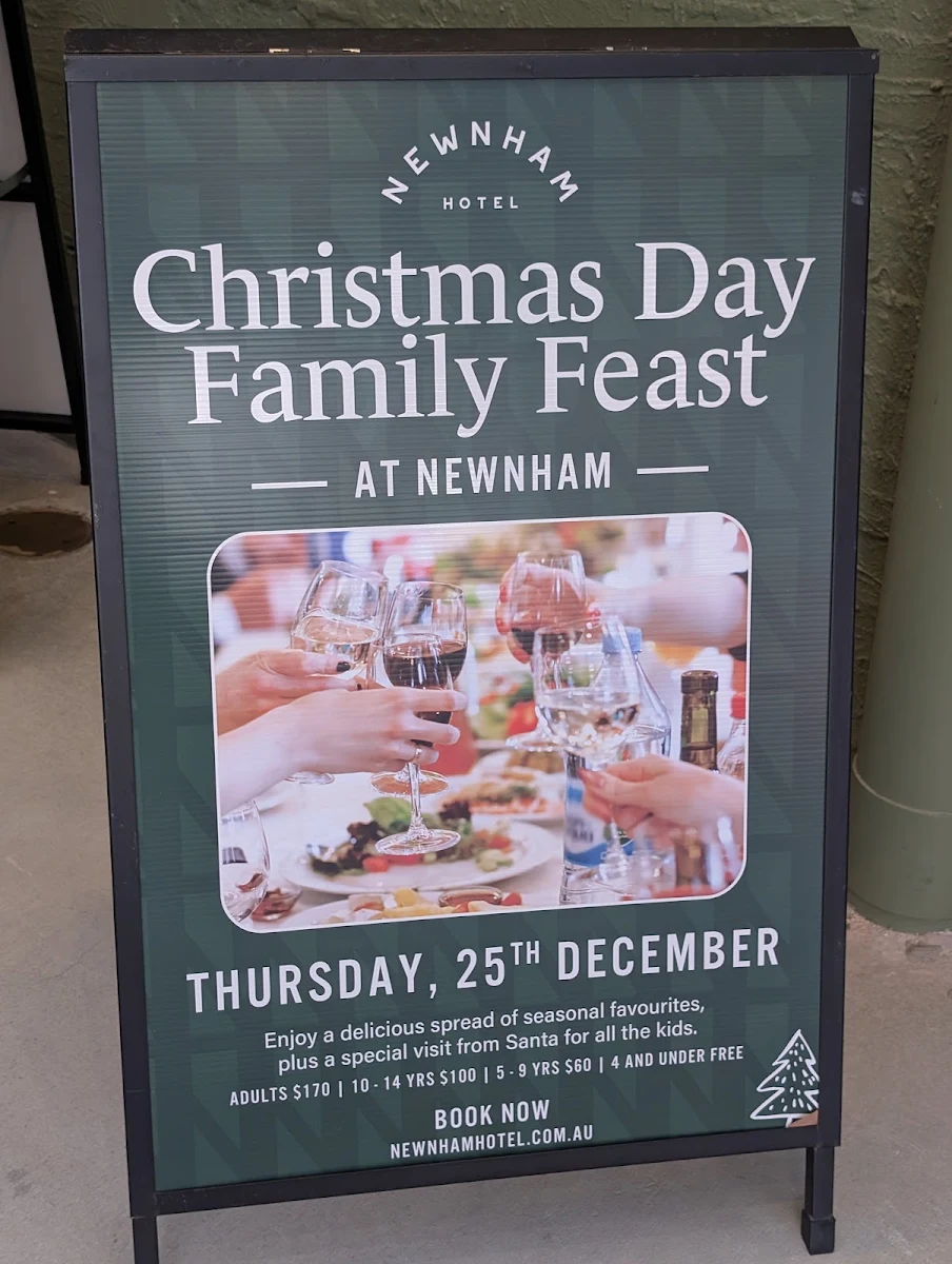 Menu, Newnham Hotel & Event Spaces